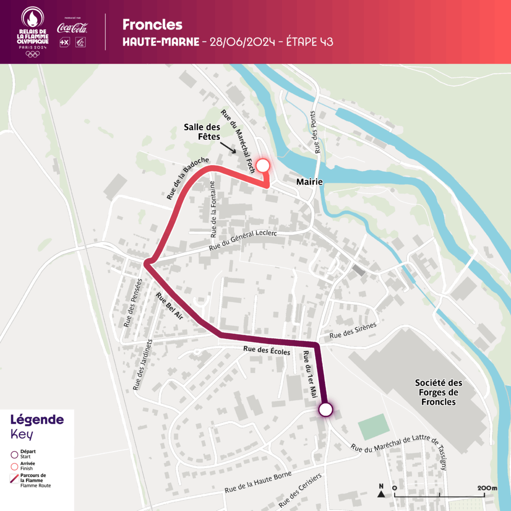 Froncles parcours flamme olympique